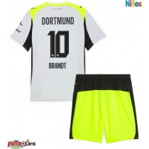 Camiseta Borussia Dortmund Julian Brandt #10 Visitante Equipación para niños 2025-26 manga corta (+ pantalones cortos)